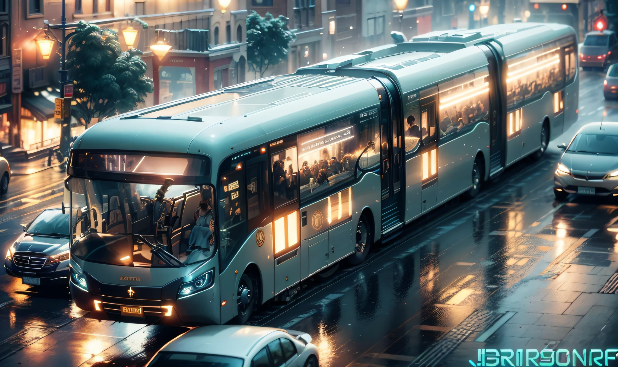 futuristic articulated bus, brancos de fundo, Corpo Steampunk, detalhes intrincados, Magnificent, cinemactic, high resolution, 4k,