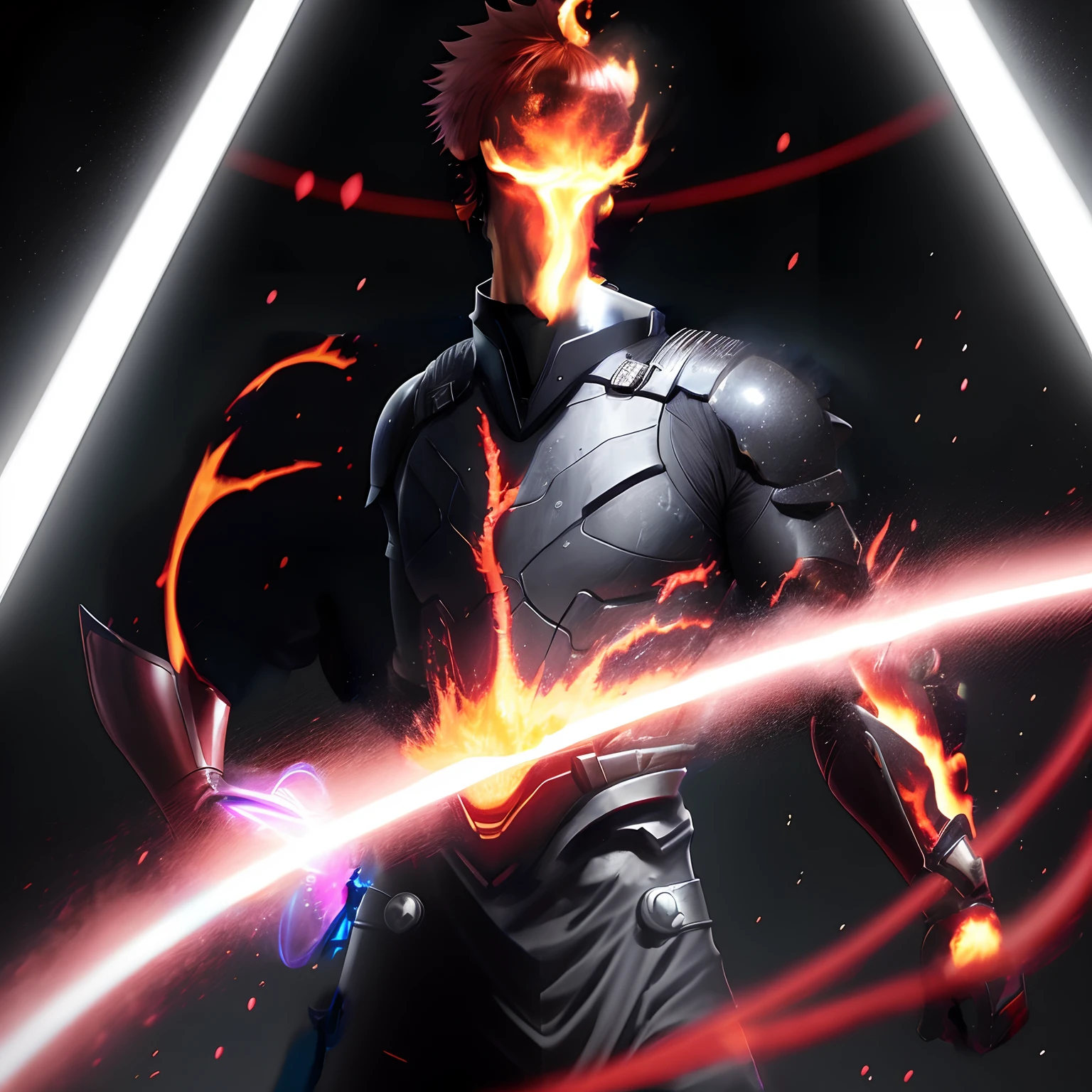 Aura azul neon