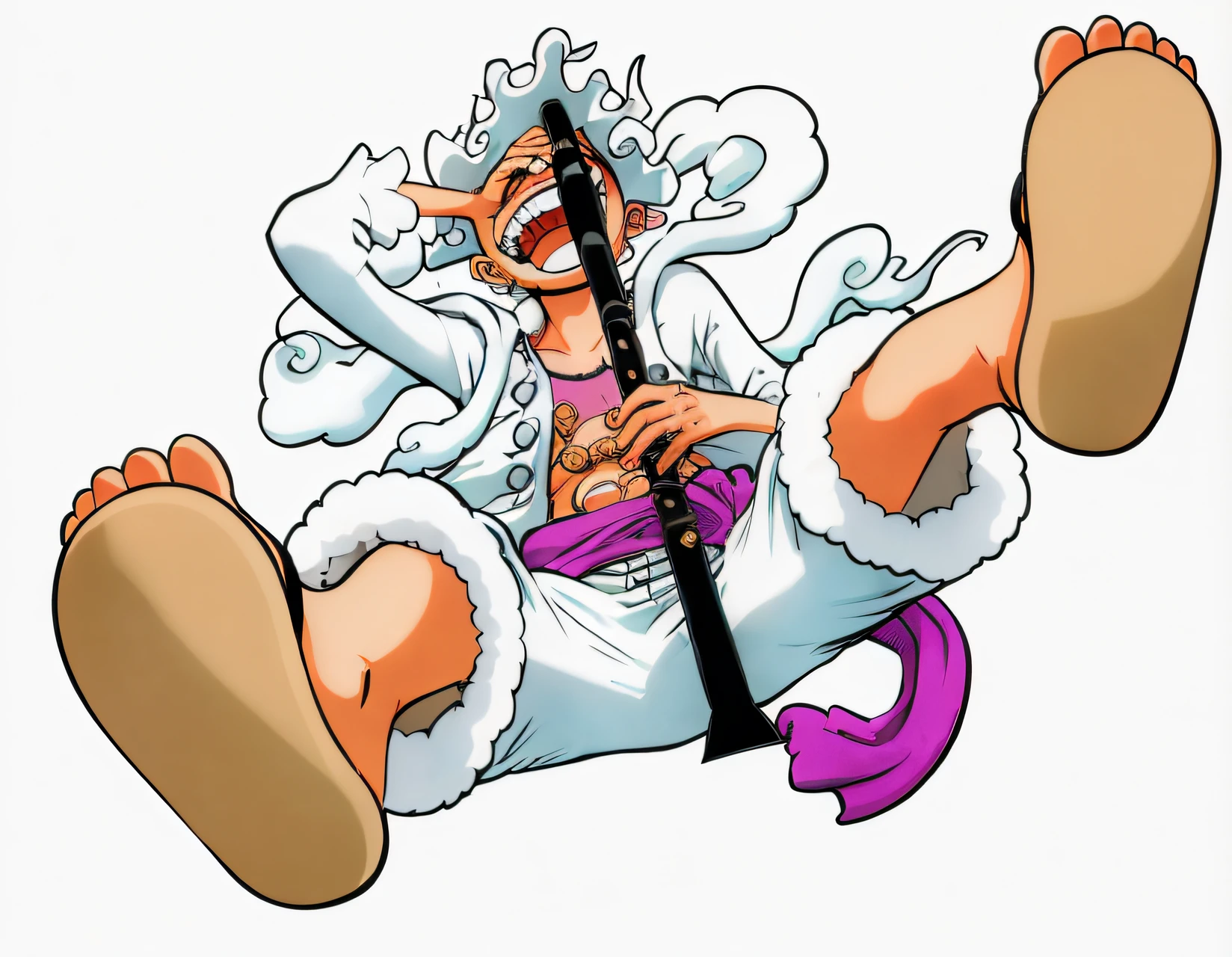 desenho animado de um homem em um manto branco com uma espada, from one piece, gyro zeppeli, Estilo Eiichiro Oda, inspirado em Eiichiro Oda, one piece artstyle, Shonen, Arte Oficial, Arte da sede, Estilo One Piece, Lowres, Engrenagem Luffy 5, Estilo de Eiichiro Oda, (neve), Ohararyu, foto de retrato
