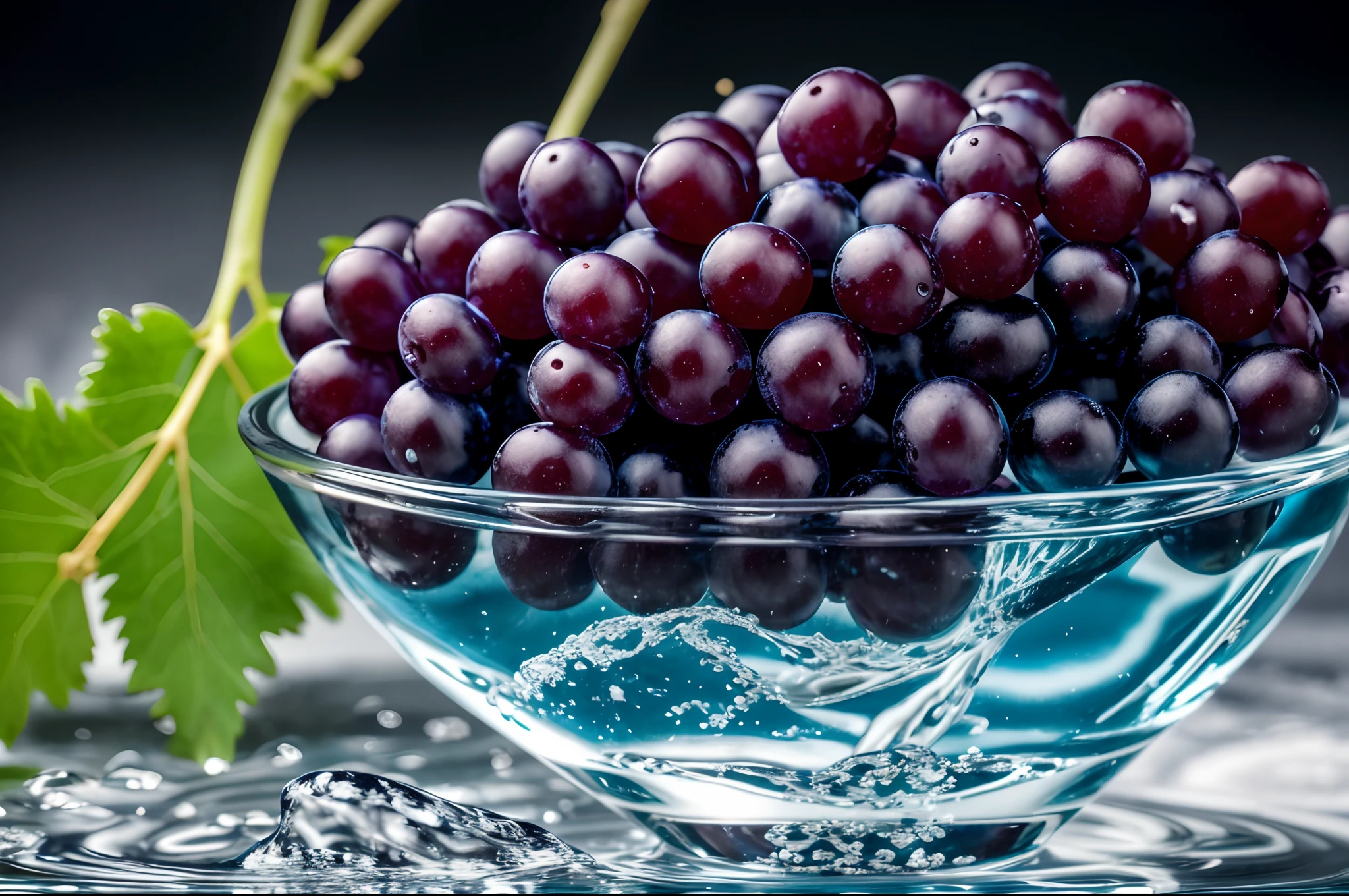 Real photos、3 Close-up of grapes、liquid splashes、water bloom、carbonic acid,Ultra photo realsisim,Digital SLR,Close-up Shot Shot,Professional color grading,clean sharp focus,Epic composition,professional photoshooting,Ultra photo realsisim,hyper HD,the detail,hdr,8K