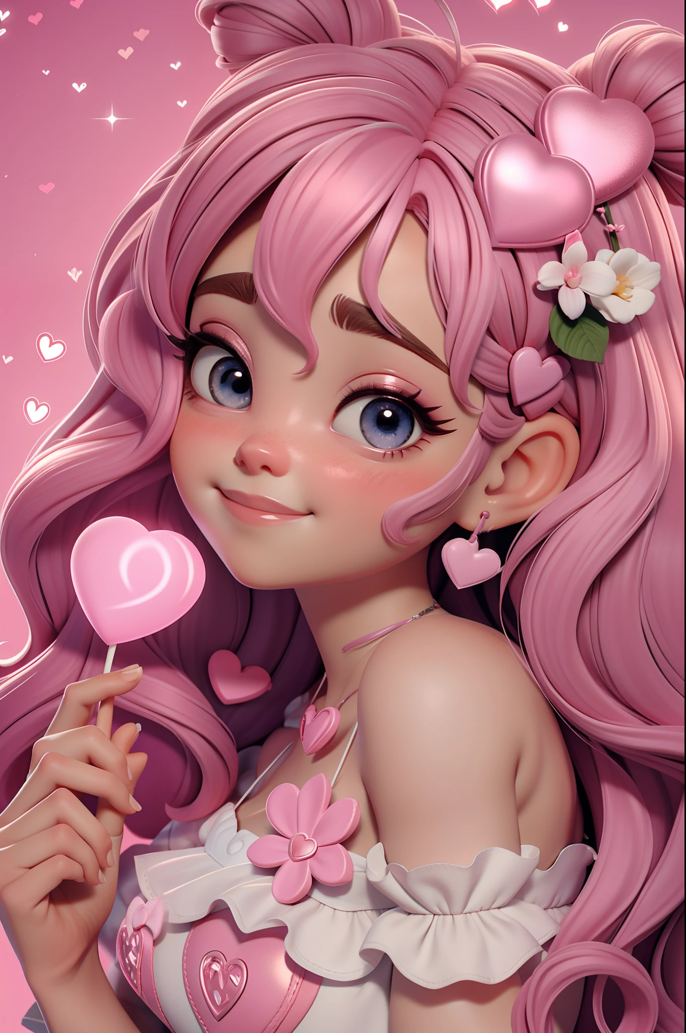 Ursinho fofo,Holding a heart , com bochechas fofinhas, blush, olhos brilhantes