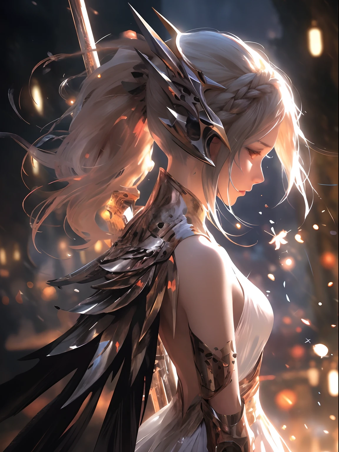 a close up of a woman with a sword in her hand, 2. 5 D CGI anime fantasy artwork, Anime fantasy artwork, by Yang J, 4K fantasy art, Fanart Meilleure ArtStation, Ross Tran 8 K, Epic fantasy art style HD, Stunning character art, 8K stunning artwork, 4k highly detailed digital art, ross tran and wlop