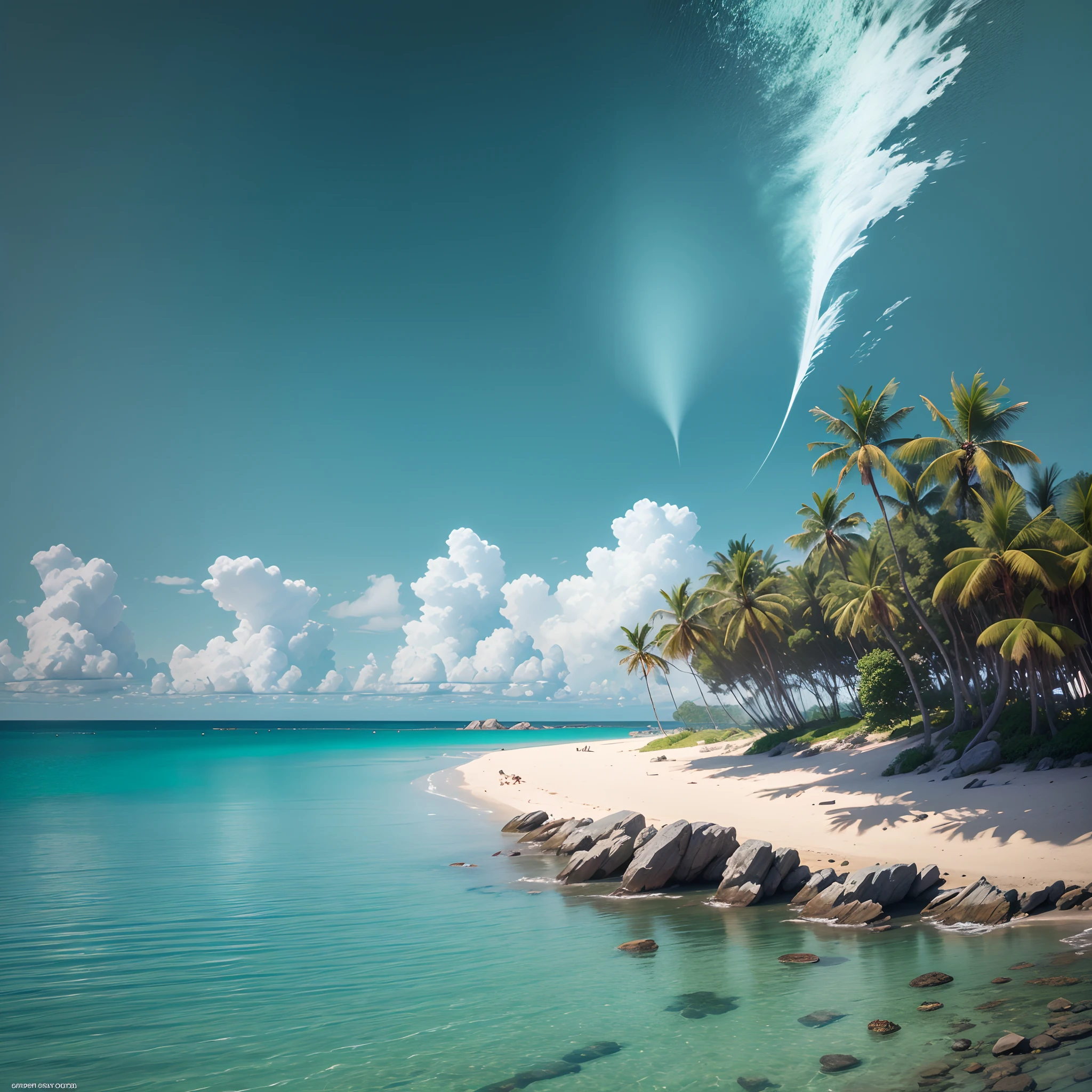 Pictures of a small deserted island with trees"4k hd --auto --s2