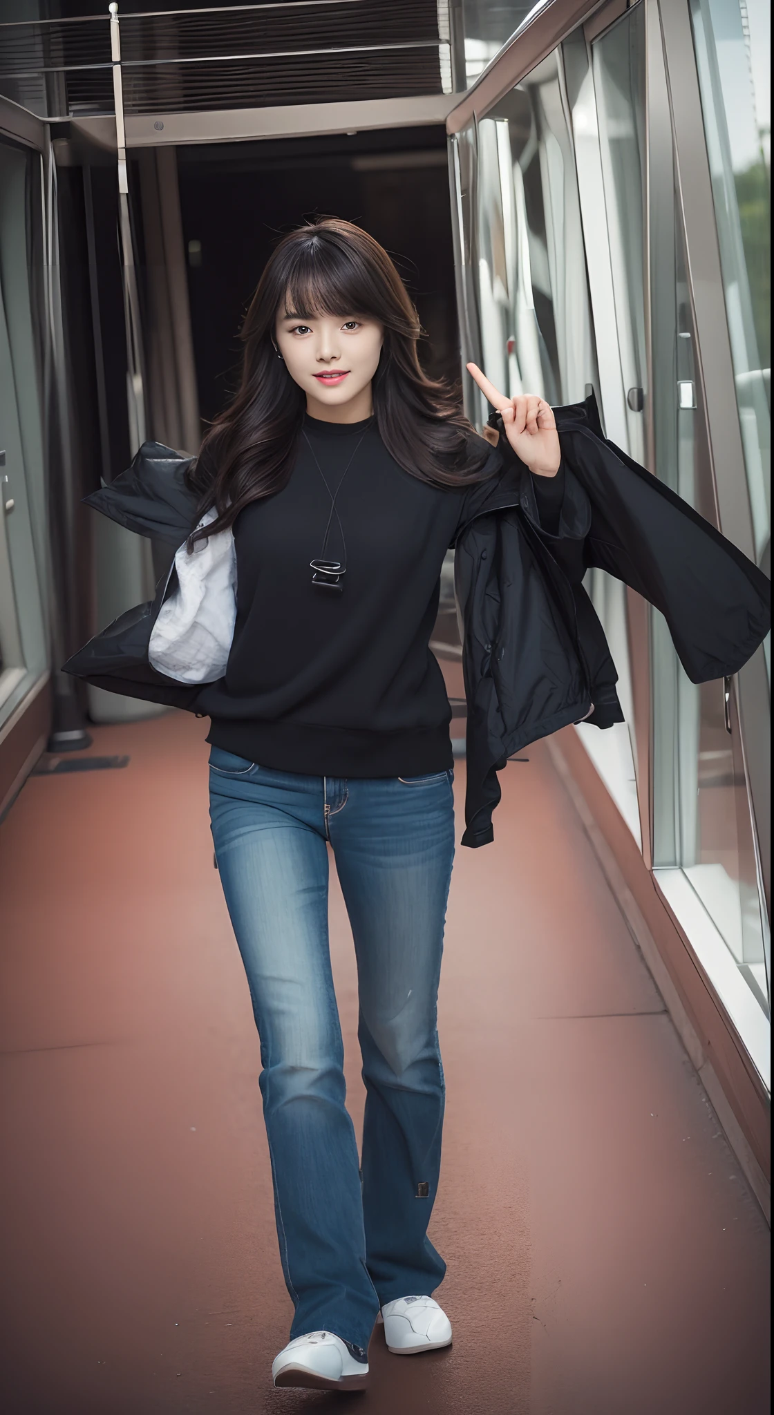 ((Best quality, 8K HD, Masterpiece: 1.3)), Focus: 1.2, Perfect body beauty: 1.4, hindquarters: 1.2, ((layered haircuts, chest: 3.2)), (Wet clothes: 1.1), (rain, grassy fields: 1.3), 1 beautiful woman taking pictures on the grass，RAW photos，tmasterpiece，（highdetailskin：1.2），8k ultra high definition，digital SLR camera，gentlesoftlighting，high high quality，filmgrain，富士XT3，20 years old Asian woman，Wear simple clothes，T-shirt and skinny jeans，Detailed clothing details:1.3，perfect body figure，Perfect breasts and nipple bulge，The legs are straight and slender，Branded stylish shoes:0.6，Super detailed facial details and skin，Fair pink face and skin，The skin is pink，with light glowing，二重まぶた，Super detailed eyes，(Gloss on lips, eyeslashes, Glossy face, Best quality, Super high resolution, warm color，Wide lighting, naturalshadow), Sexy, Full body shooting: 1.8 highly detailed facial and skin textures, Delicate eyes, Double eyelids, Whitens the skin, Long hair