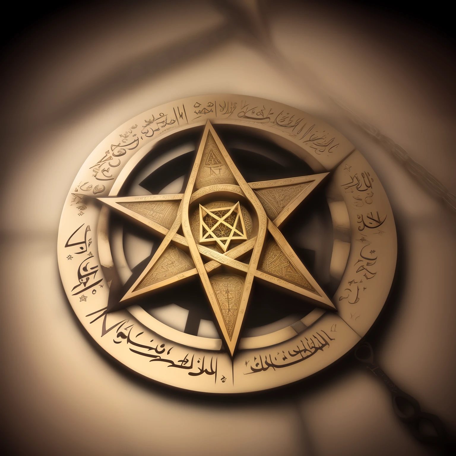 Pi alpha omega pentagram cross Hebrew Latin cross lucifer yhwh Arabic