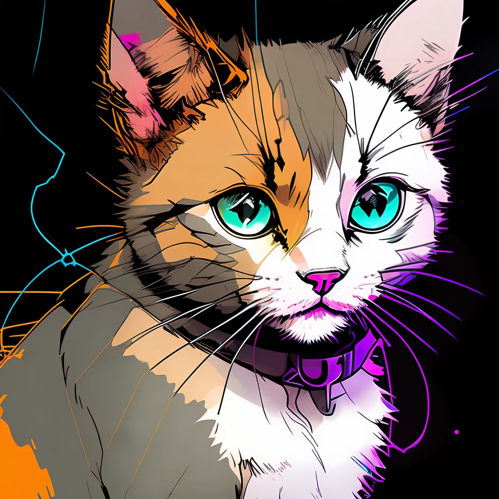 nvinkpunk, really little cat, cute, top quality, detail, 4K, HDR, smooth, sharp focus, high resolution