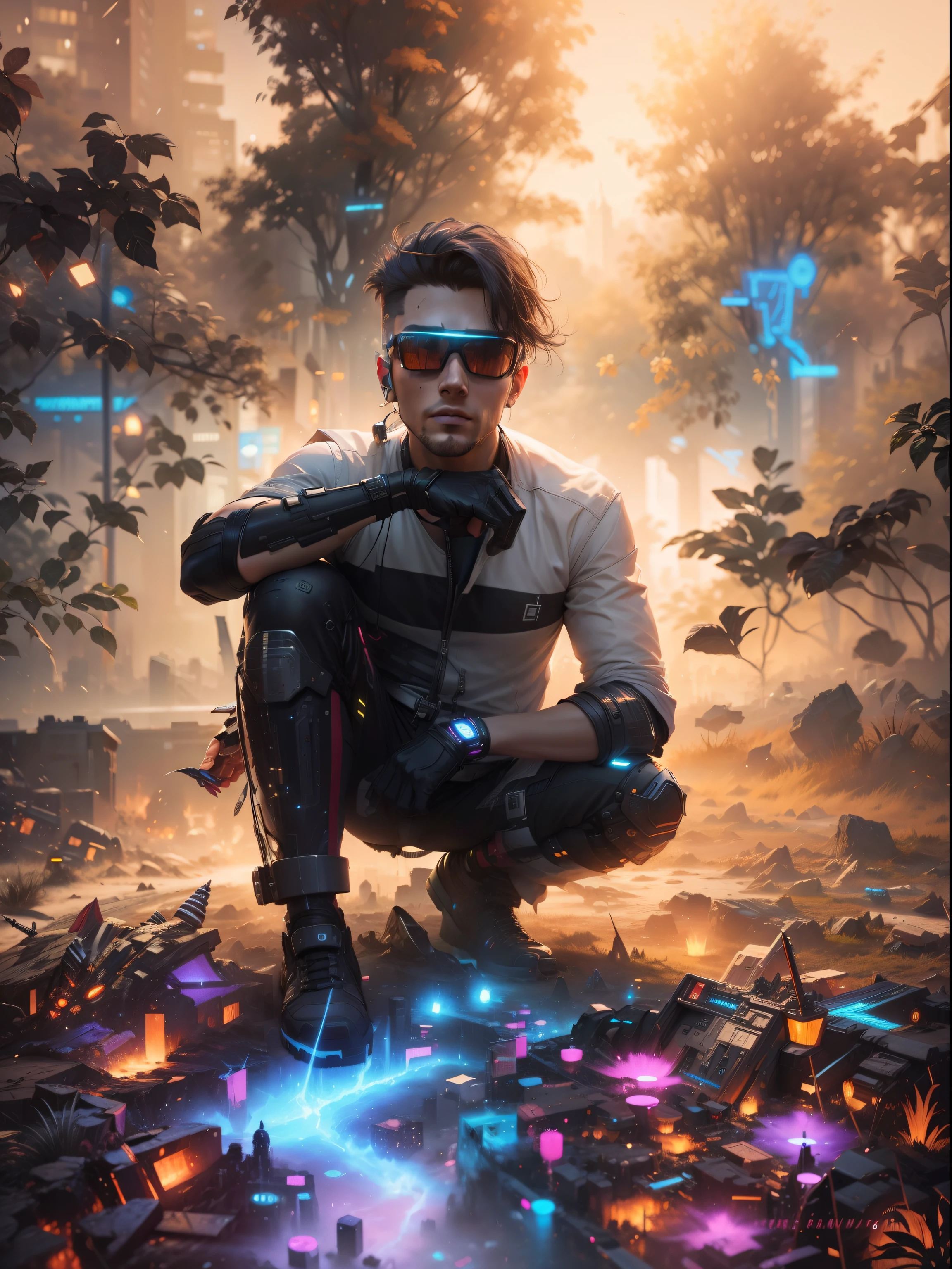 Change background cyberpunk handsome boy, realistic face, 8k, ultra realistic