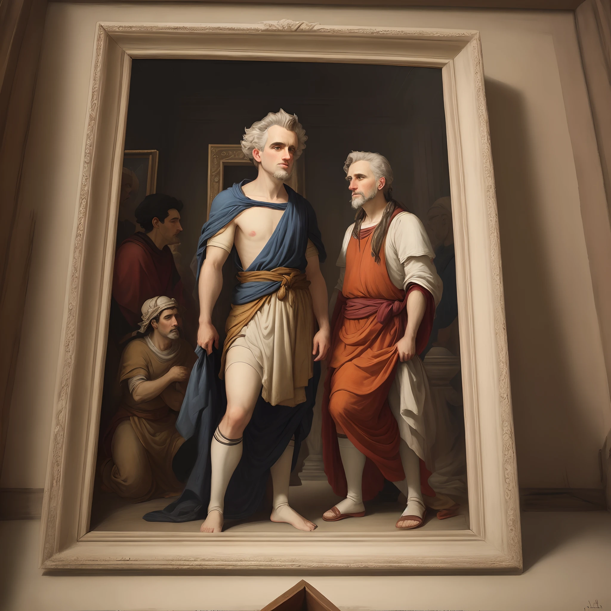 Jordan Peterson as an ancient philospher painting