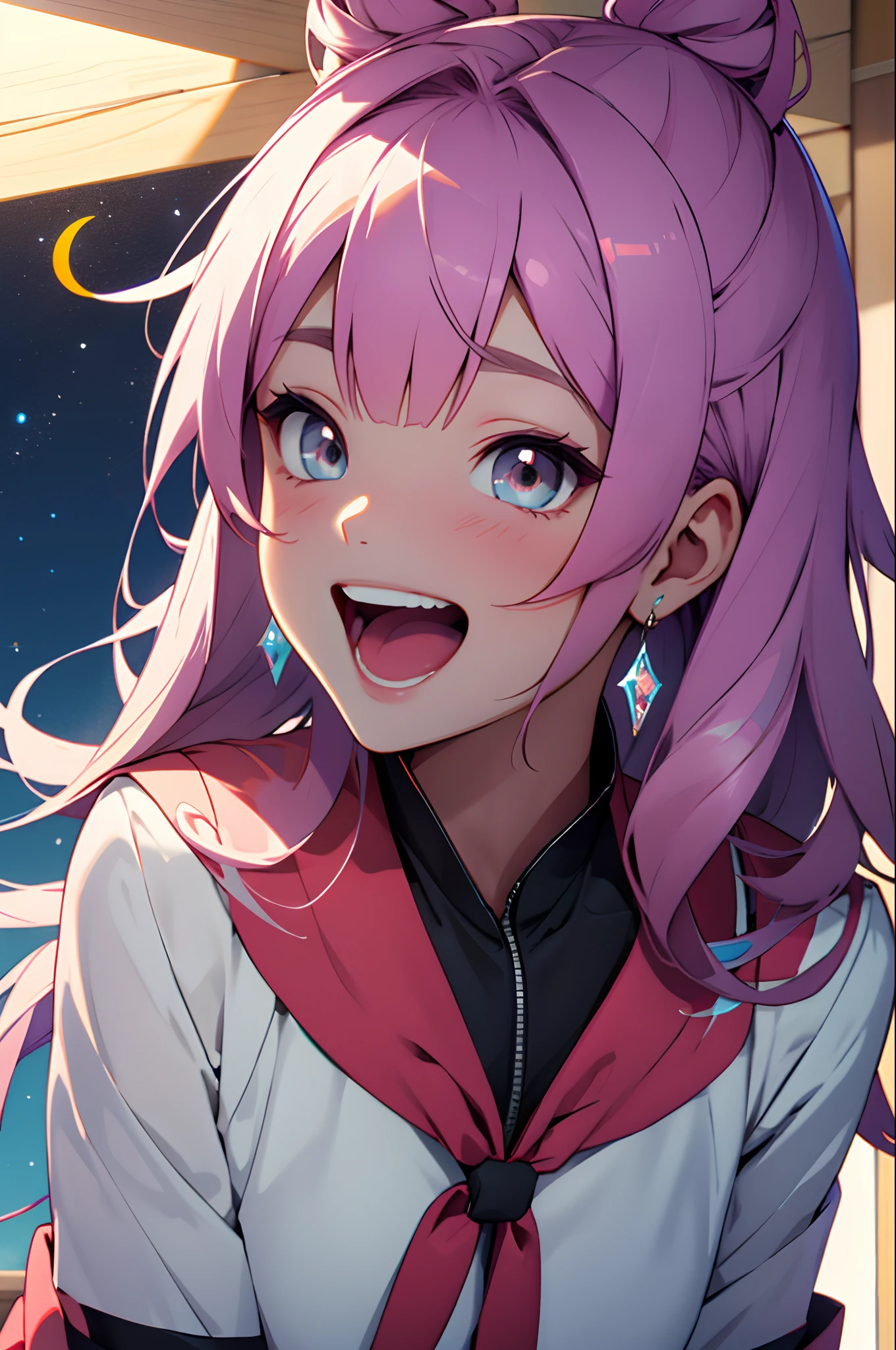 Sweet Girl laughs Crescent Eyes