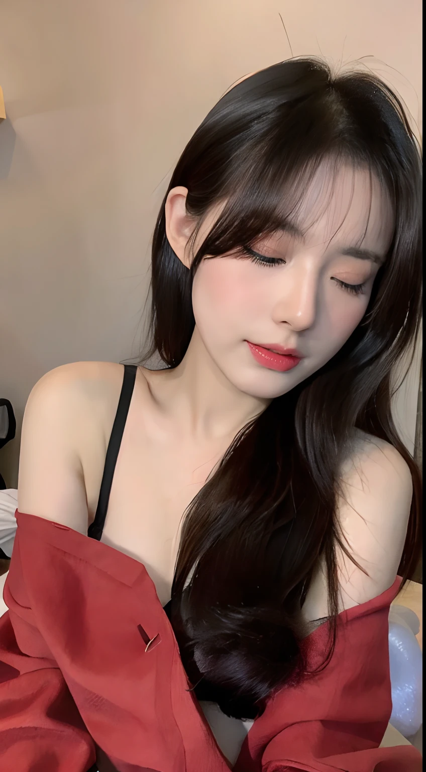 tmasterpiece, best qualtiy, CG, the wallpaper, A red cloth covers the eyes。hdr, high qulity, k hd, extremely detaile, 1girll,huge tit,Raised sexy。