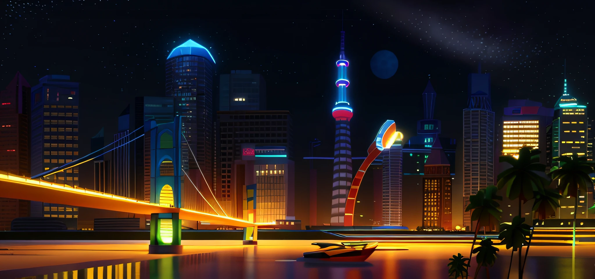 masterpiece, best quality, toon,3d,indoors,night,