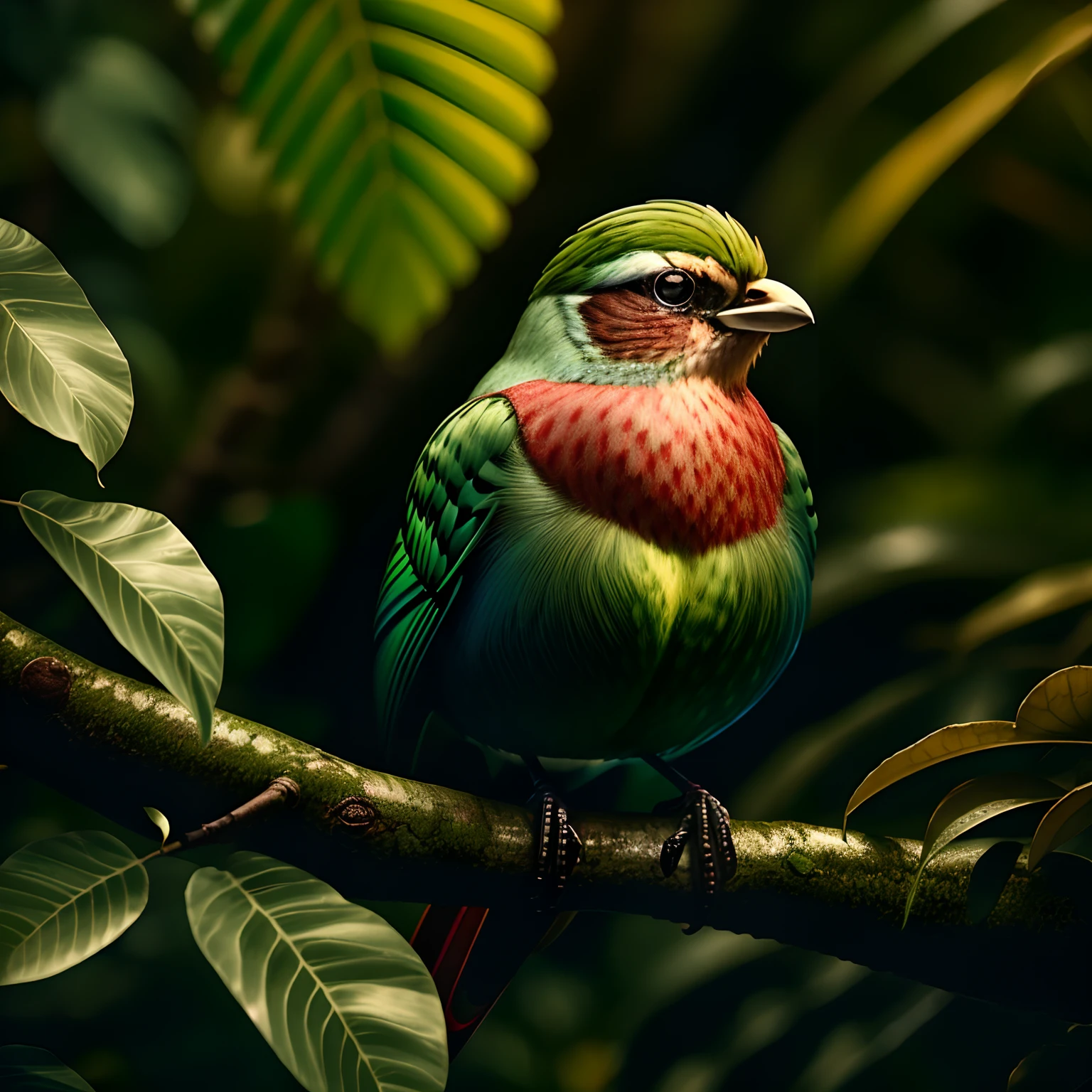 An apple bird，
yang08k， photography of， big breasts beautiful， Rainforest background，
tmasterpiece，top-quality，best qualityer，offcial art，Beautiful and beautiful，realisticlying，