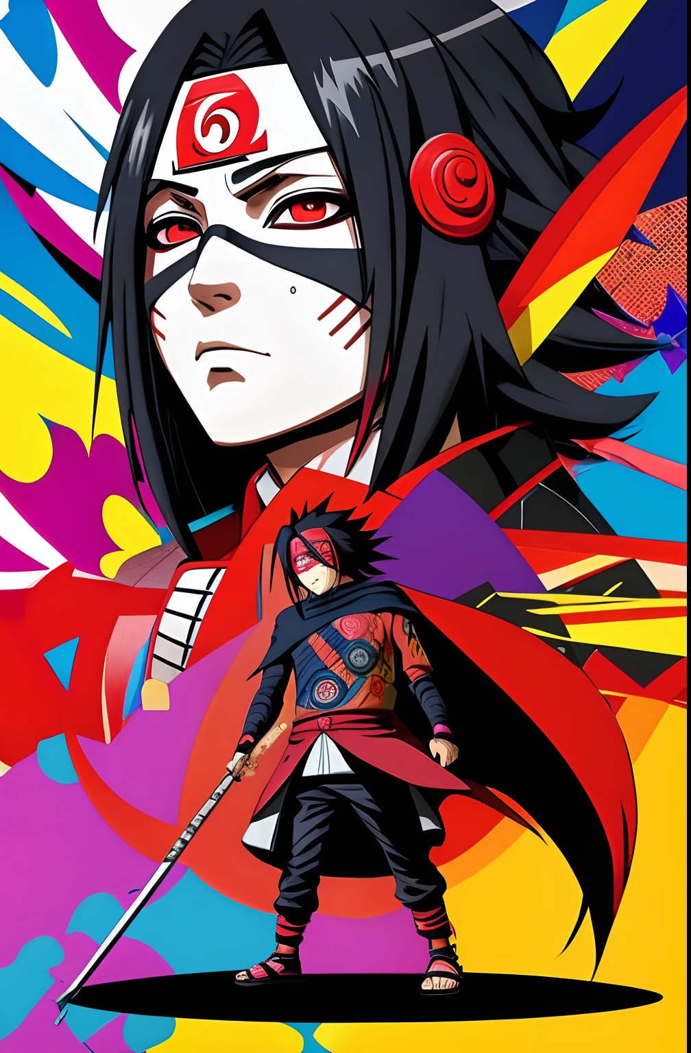 (Uchiha Madara ), Eduardo Kobra ,Romero Brito,The Filling Twins ,multidimensional geometric wall PORTRAIT, arte, Chibi,
Yang08k, lindo, Colouring,
Primary works, qualidade superior, melhor qualidade, Arte Oficial, Beautiful and Aesthetic, 64k