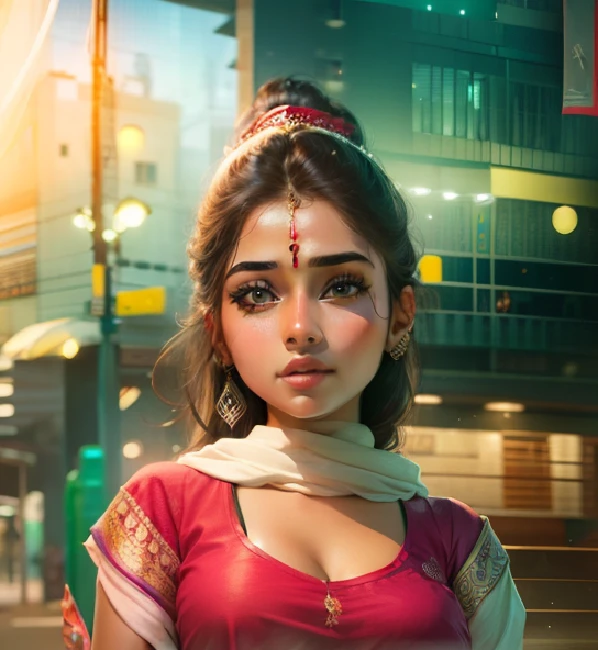 Beautiful girl realistic ultra realistic girl in saree