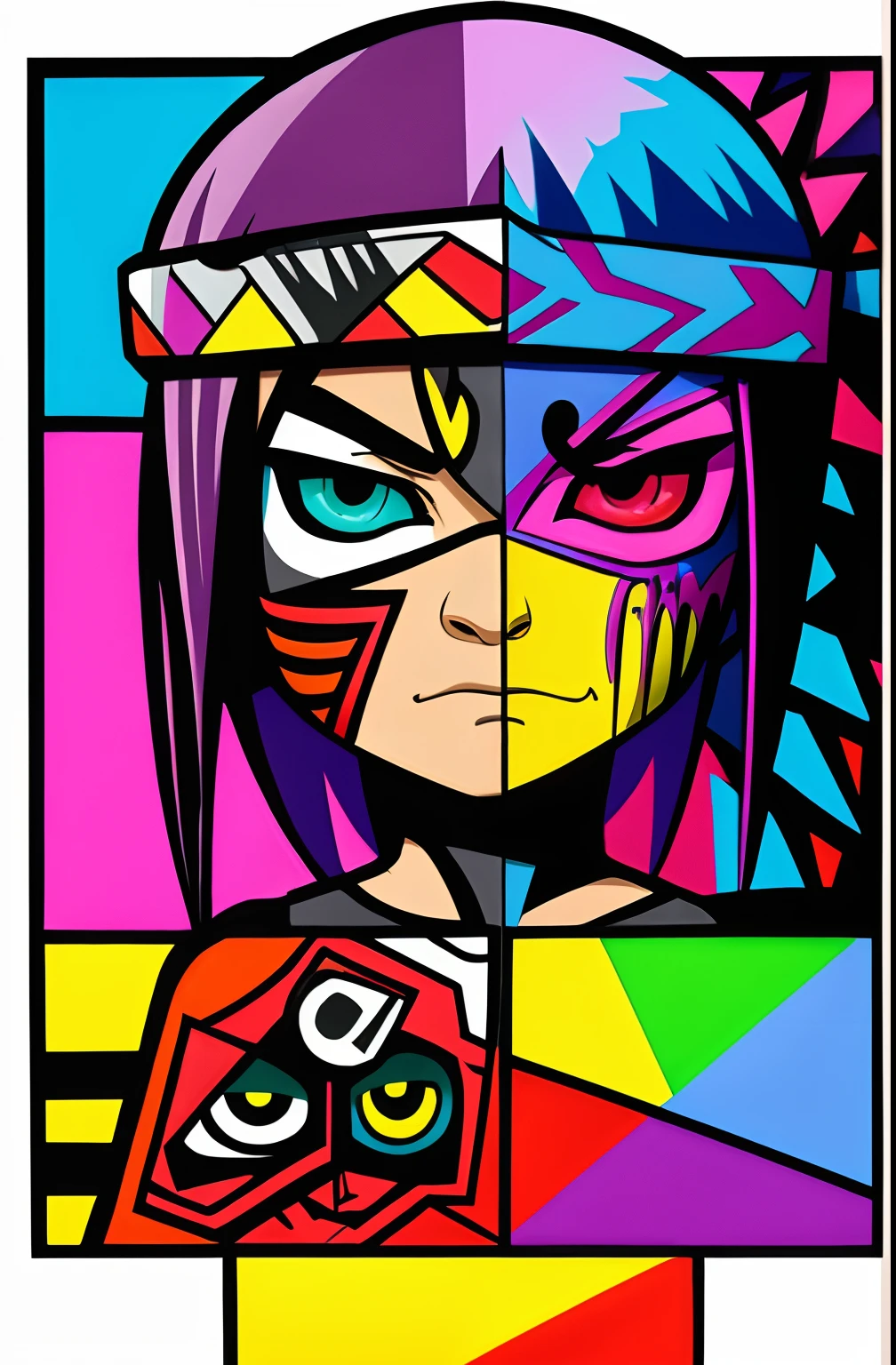 (Pain Nagato),  Eduardo Kobra ,Romero Brito,The Filling Twins ,multidimensional geometric wall PORTRAIT, arte, Chibi,
Yang08k, lindo, Colouring,
Primary works, qualidade superior, melhor qualidade, Arte Oficial, Beautiful and Aesthetic, 64 mil