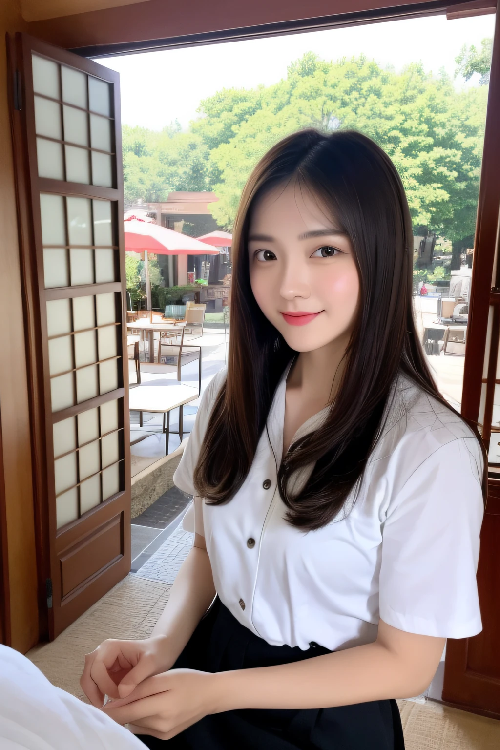Beautiful Chinese young woman,Home,Massage clubhouse