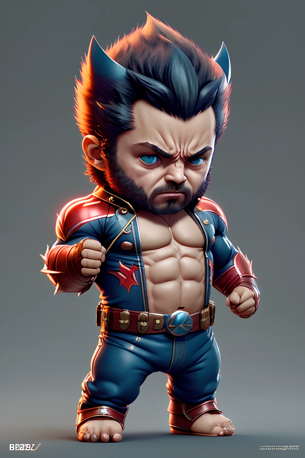 (CBZBB:1.25), wolverine, ArtStation, CGI_Animation, cute, claws
