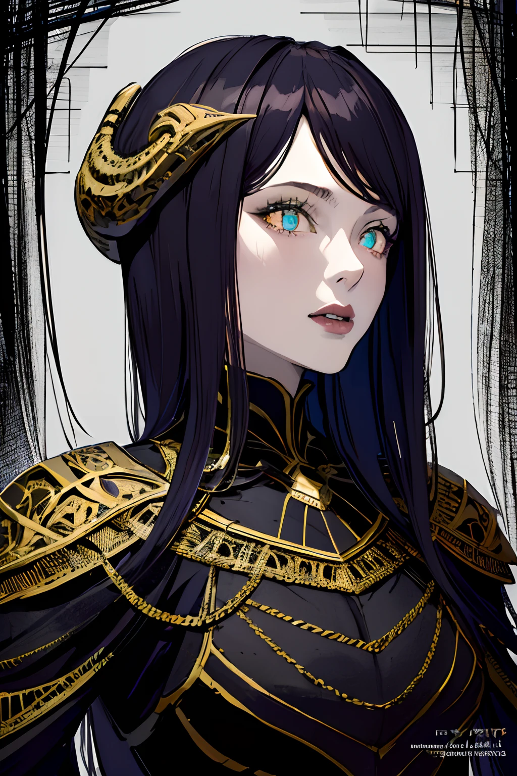 (masterpiece, top quality, best quality, official art, beautiful and aesthetic:1.2), cateyes,1girl, solo, (Stunning Eyes), armour, magic, light particles, upper body, extreme detailed, highest detailed, optical mixing, playful patterns, lively texture, unique visual effect, ((dark fantasy)), (darker colours:1.3), Ominous energy, eldritch Horror, ((Intricate Details)), (Onyx colours)