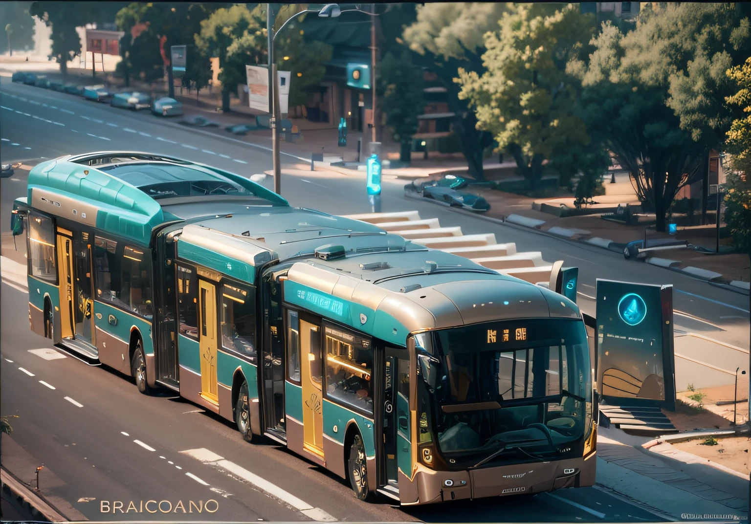 futuristic articulated bus, brancos de fundo, Corpo Steampunk, detalhes intrincados, Magnificent, cinemactic, high resolution, 4k,