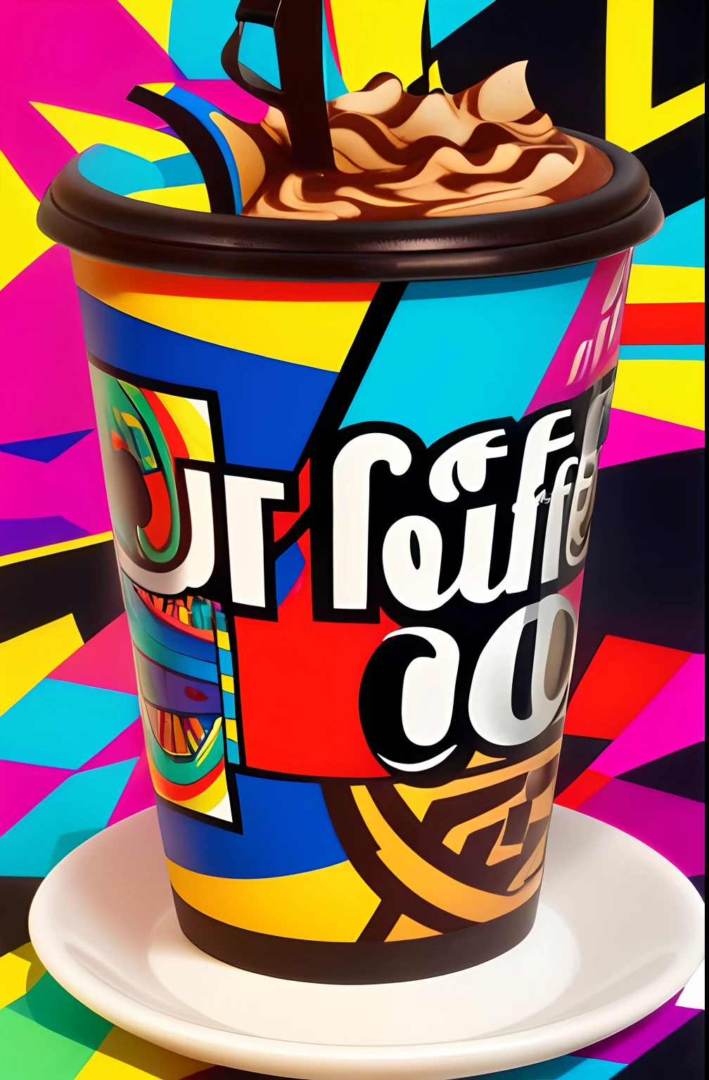 (CUP WITH COFFEE COMING OUT SMOKE WRITTEN WE COOFFE IN THE CUP ), Eduardo Kobra ,Romero Brito,The Filling Twins ,multidimensional geometric wall PORTRAIT, arte, Chibi,
Yang08k, lindo, Colouring,
Primary works, qualidade superior, melhor qualidade, Arte Oficial, Beautiful and Aesthetic, 256k