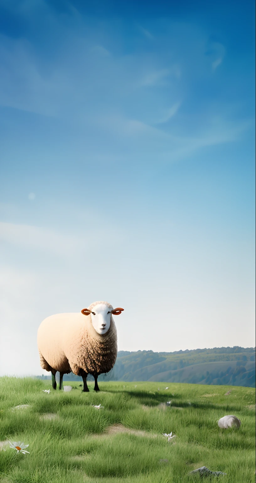 A sheep，In the meadow