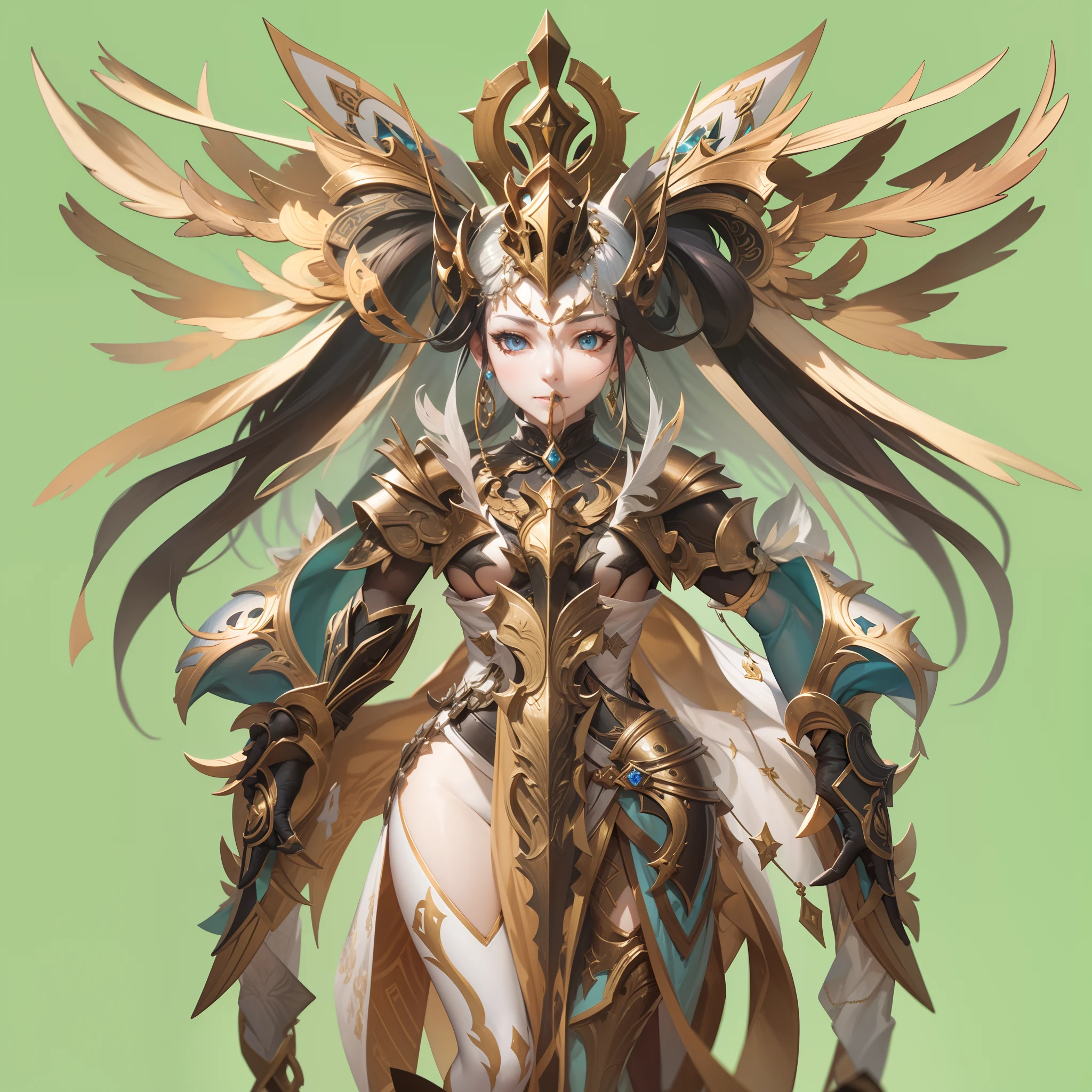 Goddess armor refers to an armor worn by a goddess，It symbolizes the power of women、Beautiful and sacred。This armor is usually made of delicate metal or other gem materials，to show the dignity and majesty of the goddess。

The design of the Goddess Warframe is usually gorgeous，Full of details and decorations。It may have wings、magic rune、Elements such as gemsetting，Make the goddess look more mighty and mysterious。Warframes are also capable of providing powerful defensive and offensive capabilities to the goddess，Allows her to maintain her superiority in battle。

Goddess armor is often depicted in mythology and culture as a symbol of the goddess，They use it to protect humanity、Upholding justice and defeating evil。This armor represents the strength and determination of women，It also shows the wisdom and grace of the goddess。

In cultural works，Goddess Warframe is often an important character image，Such as Athena in Greek mythology and Venus in Roman mythology。They protect humanity with their armor and strength，And be inspired by warriors and heroes。

generally，Goddess Wararmor is an armor worn by a goddess，Symbolizes the power of women、Beautiful and sacred。It is exquisitely designed，Has strong defensive and offensive capabilities，Keep the goddess up the edge in battle。Goddess armor represents female strength and determination，It also shows the wisdom and grace of the goddess。