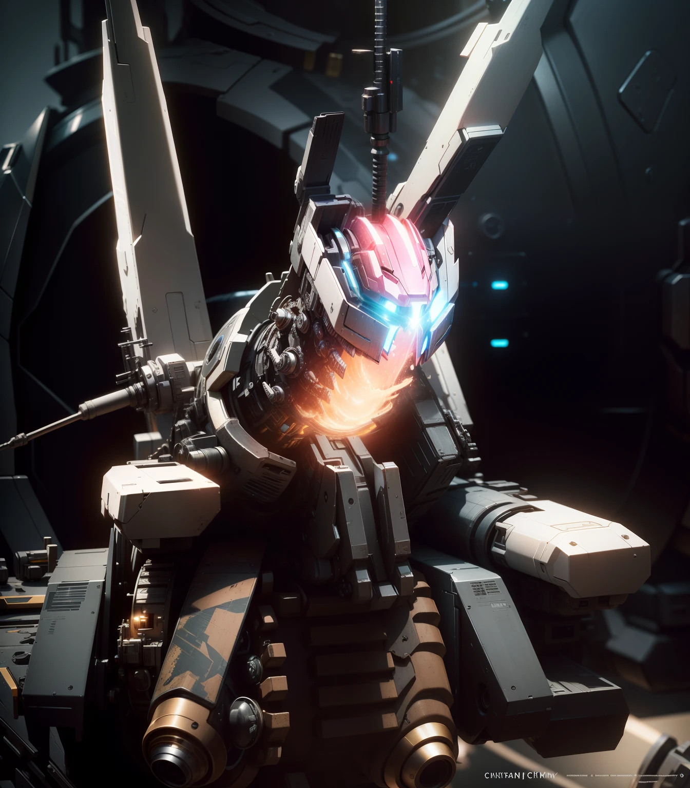 Hyper-detailing，A high resolution，Hyper-detailing，best qualtiy，astounding，top Quority，the Extremely Detailed CG Unity 8K Wallpapers，cinmatic lighting，Cool mech style，Bright metal，Transformers style