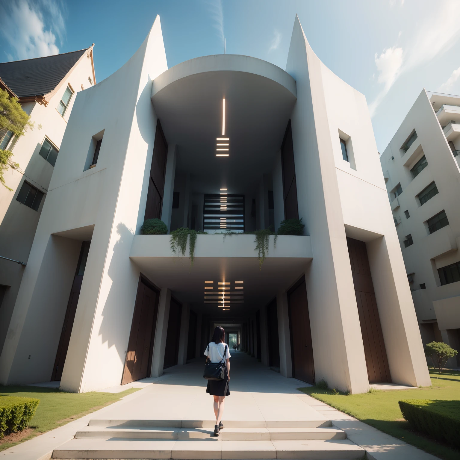 Use architecture to spell out the word Jiayi