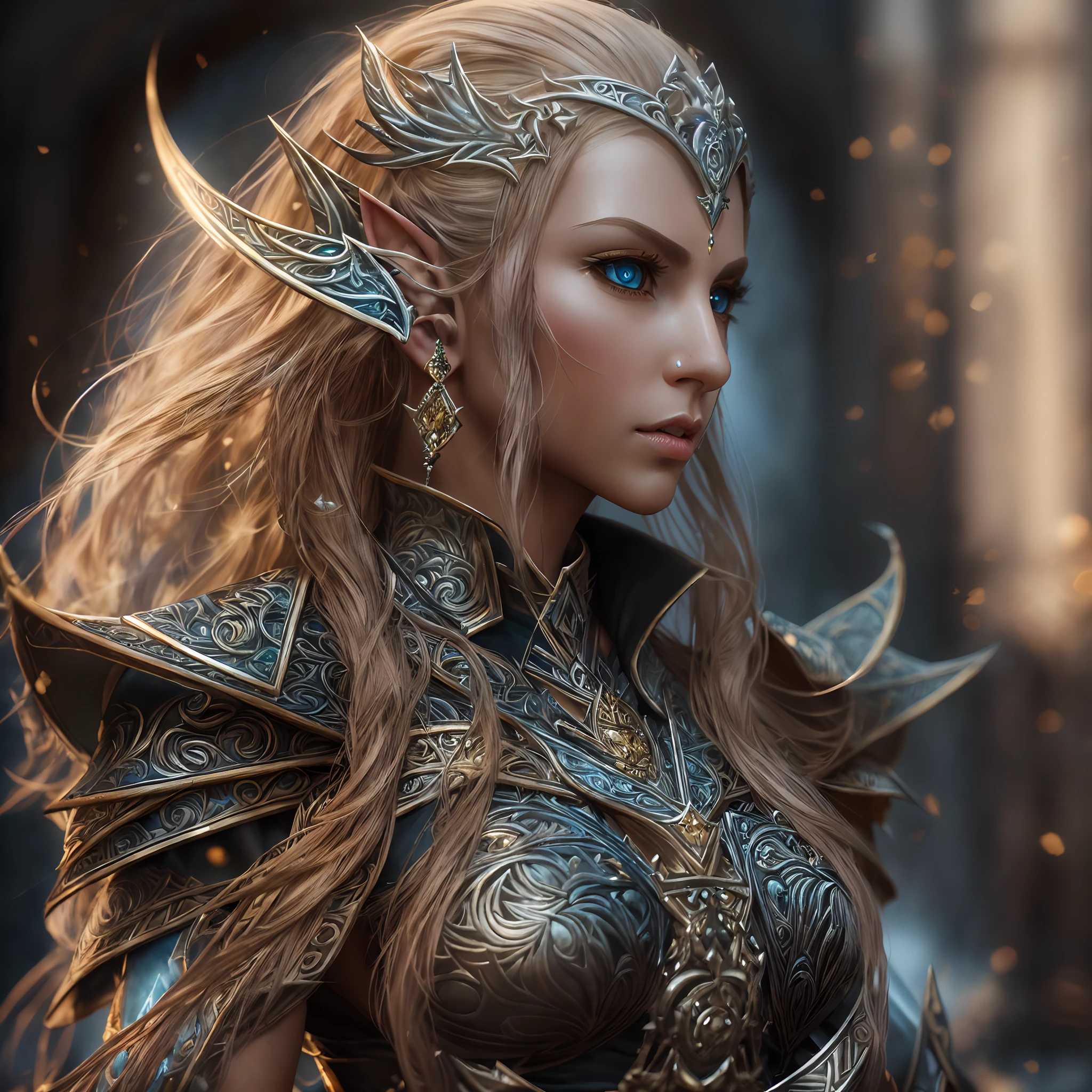 high details, best quality, 8k, [ultra detailed], masterpiece, best quality, (extremely detailed), dynamic angle, ultra wide shot, photorealistic, fantasy art, dnd art, rpg art, realistic art, a wide angle picture of an epic female elf, full body, [[anatomically correct]] full body (intricate details, Masterpiece, best quality: 1.6) casting a spell (intricate details, Masterpiece, best quality: 1.5), casting an epic spell, [colorful magical sigils in the air],[ colorful arcane markings floating] (intricate details, Masterpiece, best quality: 1.6) holding an [epic sword] (intricate details, Masterpiece, best quality: 1.6) holding a [sword glowing in red light] (intricate details, Masterpiece, best quality: 1.6). in fantasy urban street ( (intricate details, Masterpiece, best quality: 1.6), a female, beautiful epic female elf, wearing elven leather armor (intricate details, Masterpiece, best quality: 1.3), high heeled leather boots, ultra detailed face (intricate details, Masterpiece, best quality: 1.6), small pointed ears, thick hair, long hair, dynamic hair, fair skin intense eyes, fantasy city background (intricate details, Masterpiece, best quality: 1.6), sun light, backlight, depth of field (intricate details, Masterpiece, best quality: 1.3), high details, best quality, highres, ultra wide angle