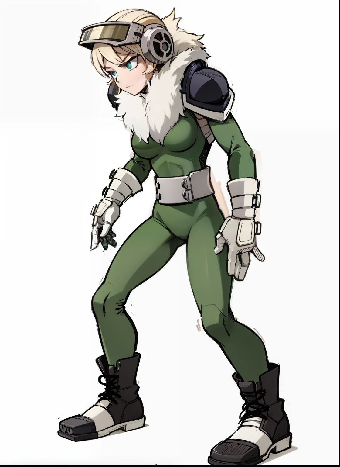 My Hero Academia style, anime Girl, female, wide thighs, wide hips, Large breast, muscular woman, trending on artstation pixiv, (full body shot:0.5), Masterpiece, fullbody suit, Hero costume, Head Covering, Helmet, Face Covering, Mask, Perfect Anatomy, Super Detailed,