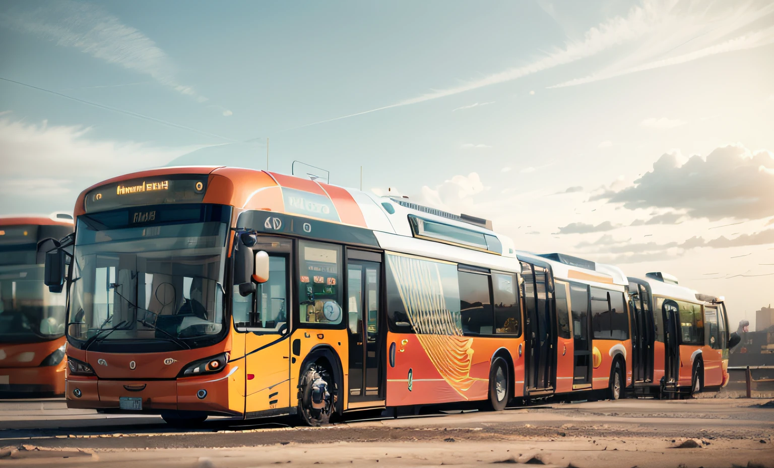 futuristic articulated bus, brancos de fundo, Corpo Steampunk, detalhes intrincados, Magnificent, cinemactic, high resolution, 4k,