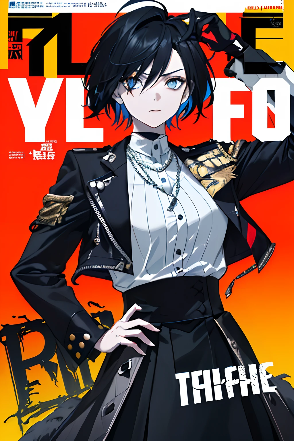 ((((dramatic))), (((gritty))), (((intense))) film poster featuring a young woman as the central character. She stands confidently in the center of the poster, wearing a stylish and edgy outfit, with a determined expression on her face. The background is dark and gritty, with a sense of danger and intensity. The text is bold and attention-grabbing, with a catchy tagline that adds to the overall feeling of drama and excitement. The color palette is mainly dark with splashes of vibrant colors, giving the poster a dynamic and visually striking appearance,tachi-e
(magazine:1.3), (cover-style:1.3), fashionable, woman, vibrant, outfit, posing, front, colorful, dynamic, background, elements, confident, expression, holding, statement, accessory, majestic, coiled, around, touch, scene, text, cover, bold, attention-grabbing, title, stylish, font, catchy, headline, larger, striking, modern, trendy, focus, fashion,