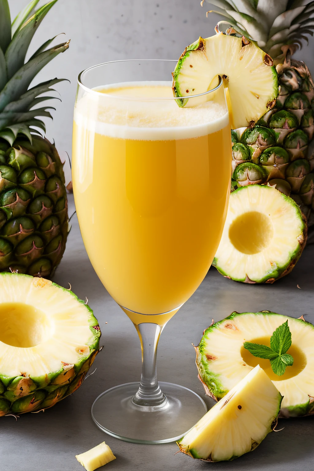 pineapple juice with mint