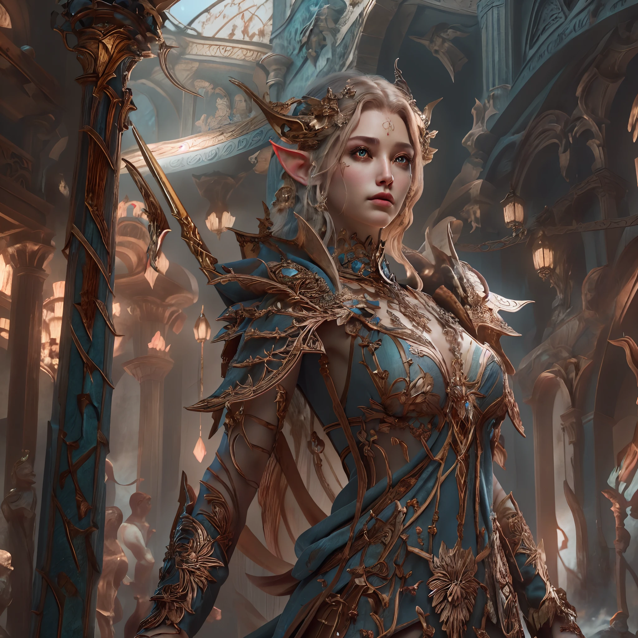 high details, best quality, 8k, [ultra detailed], masterpiece, best quality, (extremely detailed), dynamic angle, ultra wide shot, photorealistic, fantasy art, dnd art, rpg art, realistic art, a wide angle picture of an epic female elf, full body, [[anatomically correct]] full body (intricate details, Masterpiece, best quality: 1.6) casting a spell (intricate details, Masterpiece, best quality: 1.5), casting an epic spell, [colorful magical sigils in the air],[ colorful arcane markings floating] (intricate details, Masterpiece, best quality: 1.6) holding a [sword] (intricate details, Masterpiece, best quality: 1.6) holding a [sword glowing in red light] (intricate details, Masterpiece, best quality: 1.6). in fantasy urban street ( (intricate details, Masterpiece, best quality: 1.6), a female, beautiful epic female elf, wearing elven leather armor (intricate details, Masterpiece, best quality: 1.3), high heeled leather boots, ultra detailed face (intricate details, Masterpiece, best quality: 1.6), small pointed ears, thick hair, long hair, dynamic hair, fair skin intense eyes, fantasy city background (intricate details, Masterpiece, best quality: 1.6), sun light, backlight, depth of field (intricate details, Masterpiece, best quality: 1.3), high details, best quality, highres, ultra wide angle