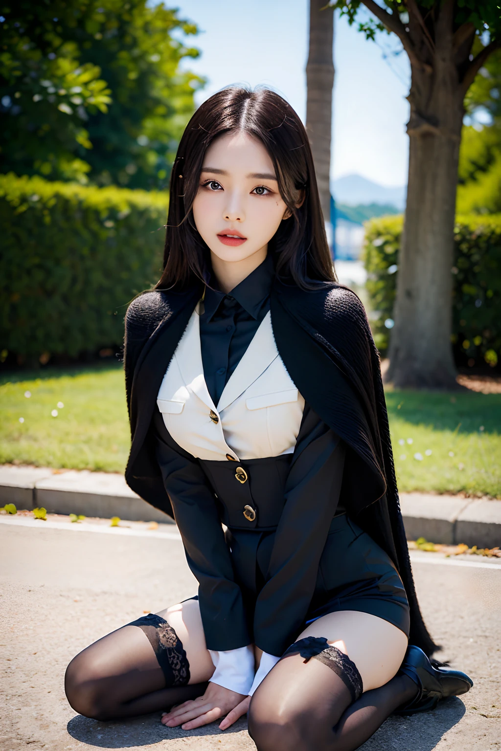 （8K，Best Picture Quality：1.2），（tmasterpiece：1.37），（photore，realisticlying：1.37），（超高分辨率），full bodyesbian，Fighting posture，Shooting from front，slow motion，Female soldier wearing black stockings，（Modern military uniform：1.2），（Real military uniform），（insanely details，blooms：1.5），（simulating：1.2），（High- sharpness），（detailedpupils：1.1），detailed faces and eyes， tmasterpiece， best qualtiy， （Highly detailed photo：1.1）， （longblackhair，Shawl hair，ecstasy：1.ung woman：1.1）， sharp， （perfect bodies：1.1）， realisticlying， Real Shadow， 3d， （battleground background：1.2）， Armed with a semi-automatic rifle
photograph：Canan EOS R6， 135mm， 1/1250s， f/2.8， ISO 400