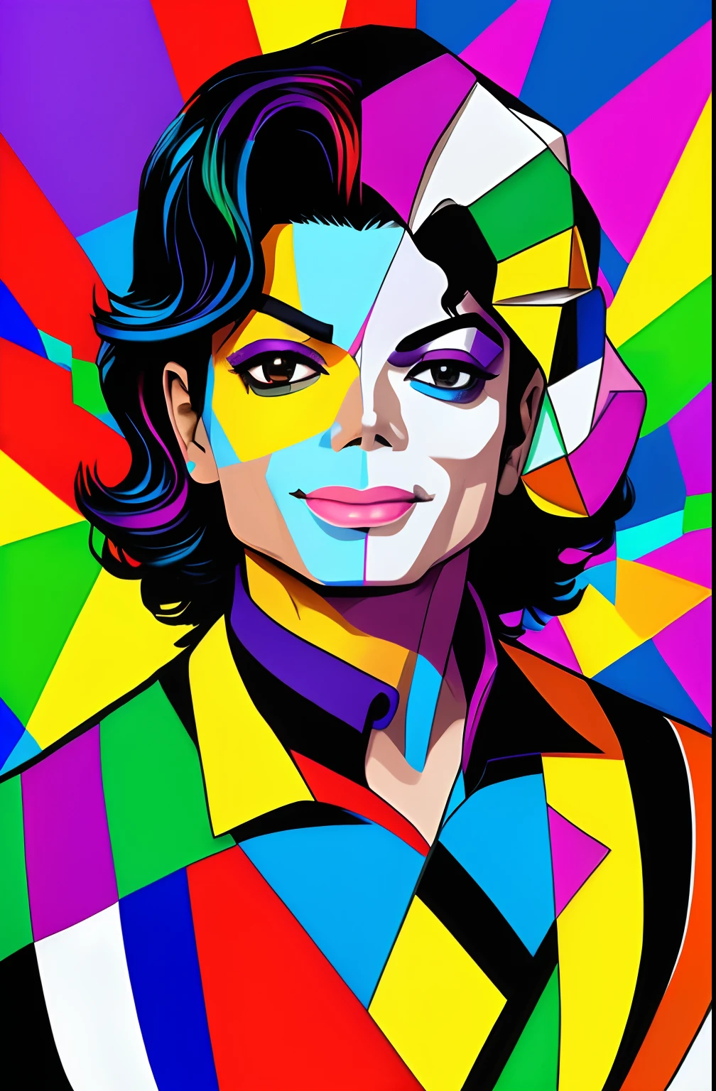 (MICHAEL JACKSON, Eduardo Kobra ,Romero Brito,The Filling Twins ,multidimensional geometric wall PORTRAIT, arte, Chibi,
Yang08k, lindo, Colouring,
Primary works, qualidade superior, melhor qualidade, Arte Oficial, Beautiful and Aesthetic, 512 k