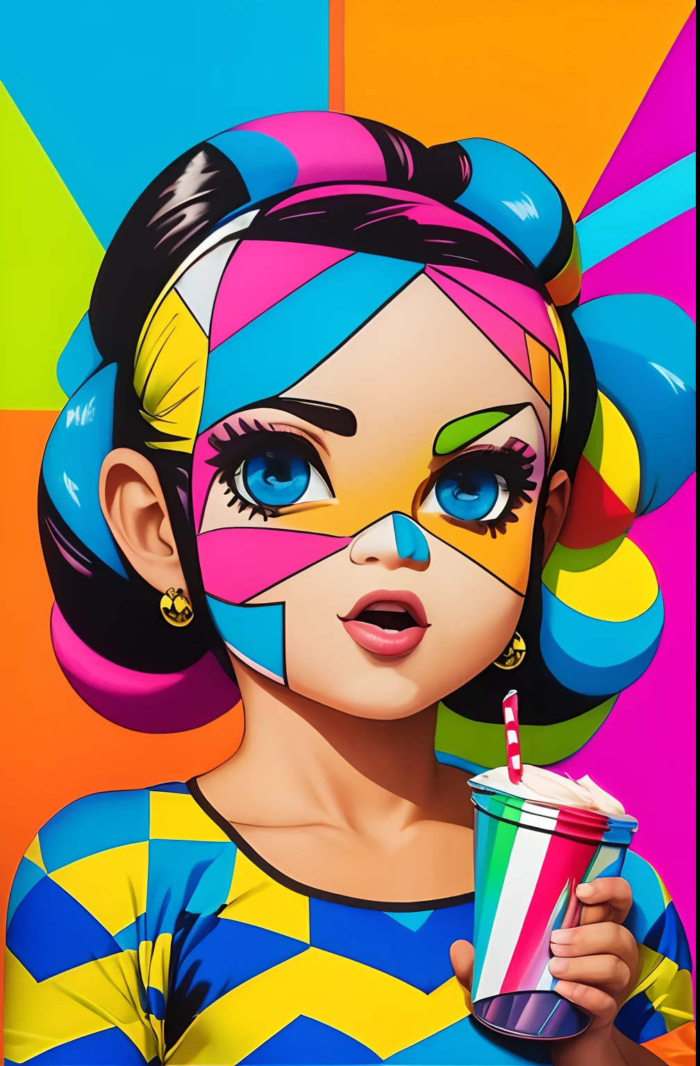 (Delicioso sorvete na casquinha crocante),  Eduardo Kobra ,Romero Brito,The Filling Twins ,multidimensional geometric wall PORTRAIT, arte, Chibi,
Yang08k, lindo, Colouring,
Primary works, qualidade superior, melhor qualidade, Arte Oficial, Beautiful and Aesthetic, 512 k