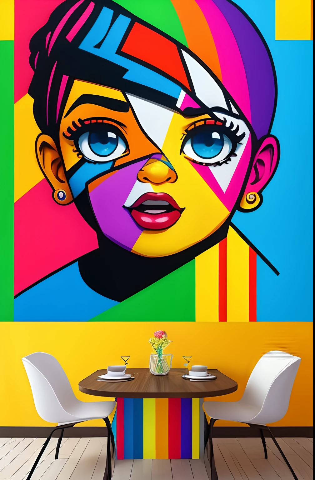 (SORVETE NA CASQUINHA),  Eduardo Kobra ,Romero Brito,The Filling Twins ,multidimensional geometric wall PORTRAIT, arte, Chibi,
Yang08k, lindo, Colouring,
Primary works, qualidade superior, melhor qualidade, Arte Oficial, Beautiful and Aesthetic, 512 mil