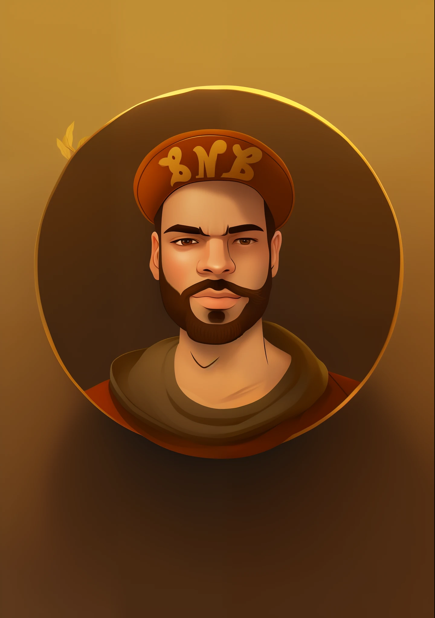 arafed image of a man with a beard and a hat, Retrato NFT, in illustration style digital, Arte Digital!!, retrato de alta qualidade, [ Arte Digital ]!!, Fanart oficial, Retrato 2D, official fan art, desenho digital, macho com halo, Arte Digital. @mariomaniacdude, estilo de arte desconhecido, vetor, Music studio in the background, realista, 8k