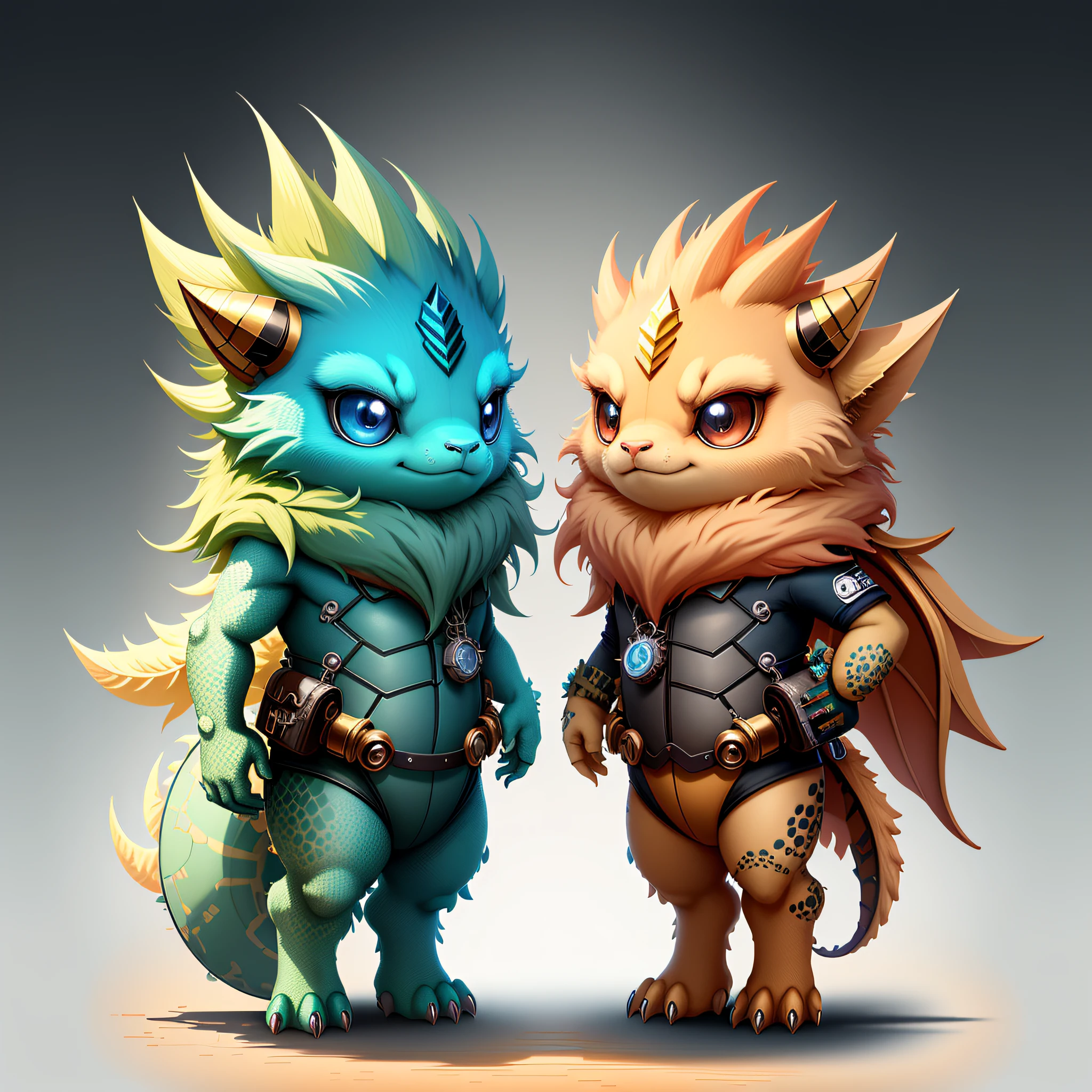 "Create masterpieces of cute creatures with inspired ultra-detailed concept art。Unleash your inner Cu73Cre4ture programmer with the power of steady diffusion,Bring your imagination to life!”,(Zodiac dragons),high detal,8K