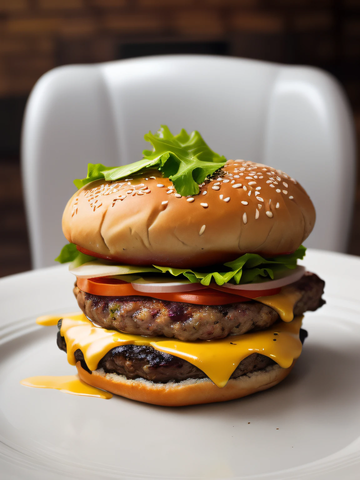 ((Delicious burgers)), (Multi-layer stacking), (Plump and juicy), (The aroma is fragrant), (Delicious and tempting), (Soft on the palate), (A variety of ingredients), (The colors are alluring), (Light and shadow interlace),Ultra HD retina level,tmasterpiece,High-resolution display,super detailing,a realistic style,lightand shade contrast,((with black background)),Highlight the tantalizing deliciousness of the burger。