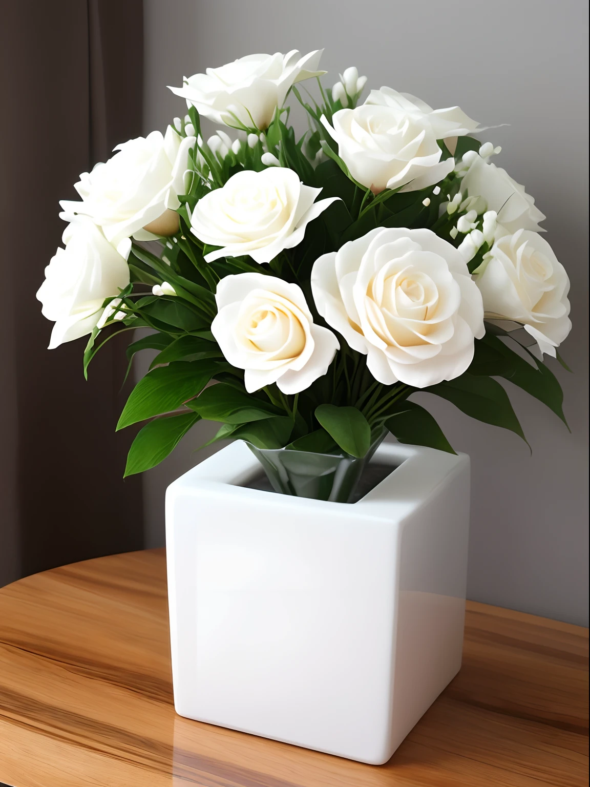 Changed the vase to a square vase based on white