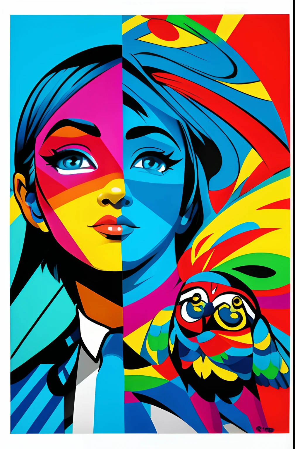 ( ARARA AZUL), Eduardo Kobra ,Romero Brito,The Filling Twins ,multidimensional geometric wall PORTRAIT, arte, Chibi,
Yang08k, lindo, Colouring,
Primary works, qualidade superior, melhor qualidade, Arte Oficial, Beautiful and Aesthetic, 128k