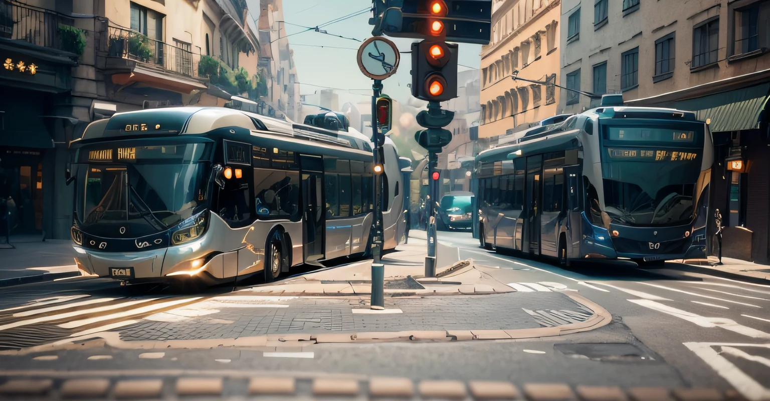 futuristic articulated bus, brancos de fundo, Corpo Steampunk, detalhes intrincados, Magnificent, cinemactic, high resolution, 4k,