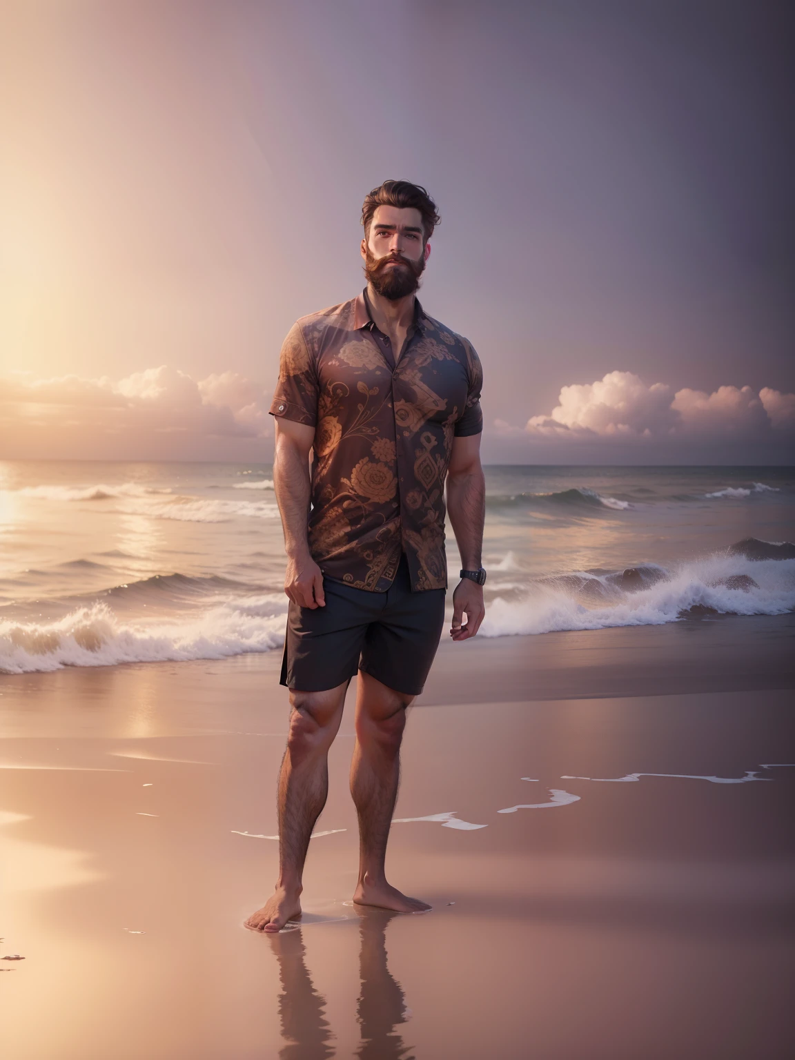 8k handsome beard
