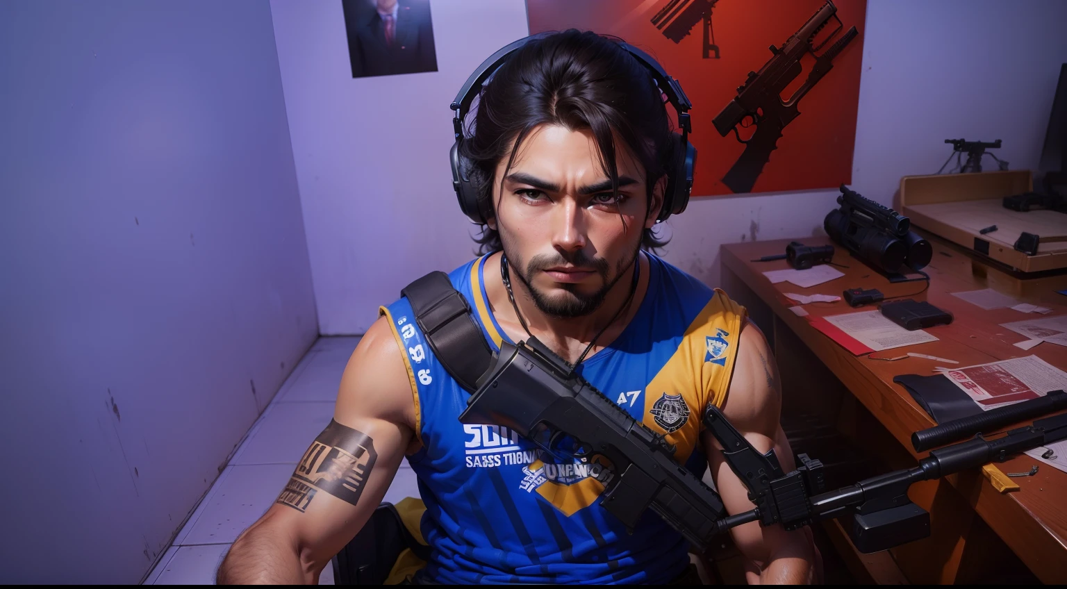 GUNS ON BACKGROUND