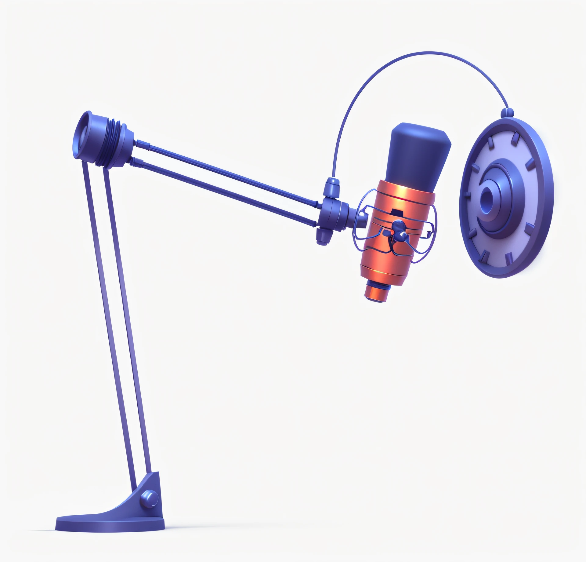 microphones，stylized pbr, 3d game object, stylized as a 3d render