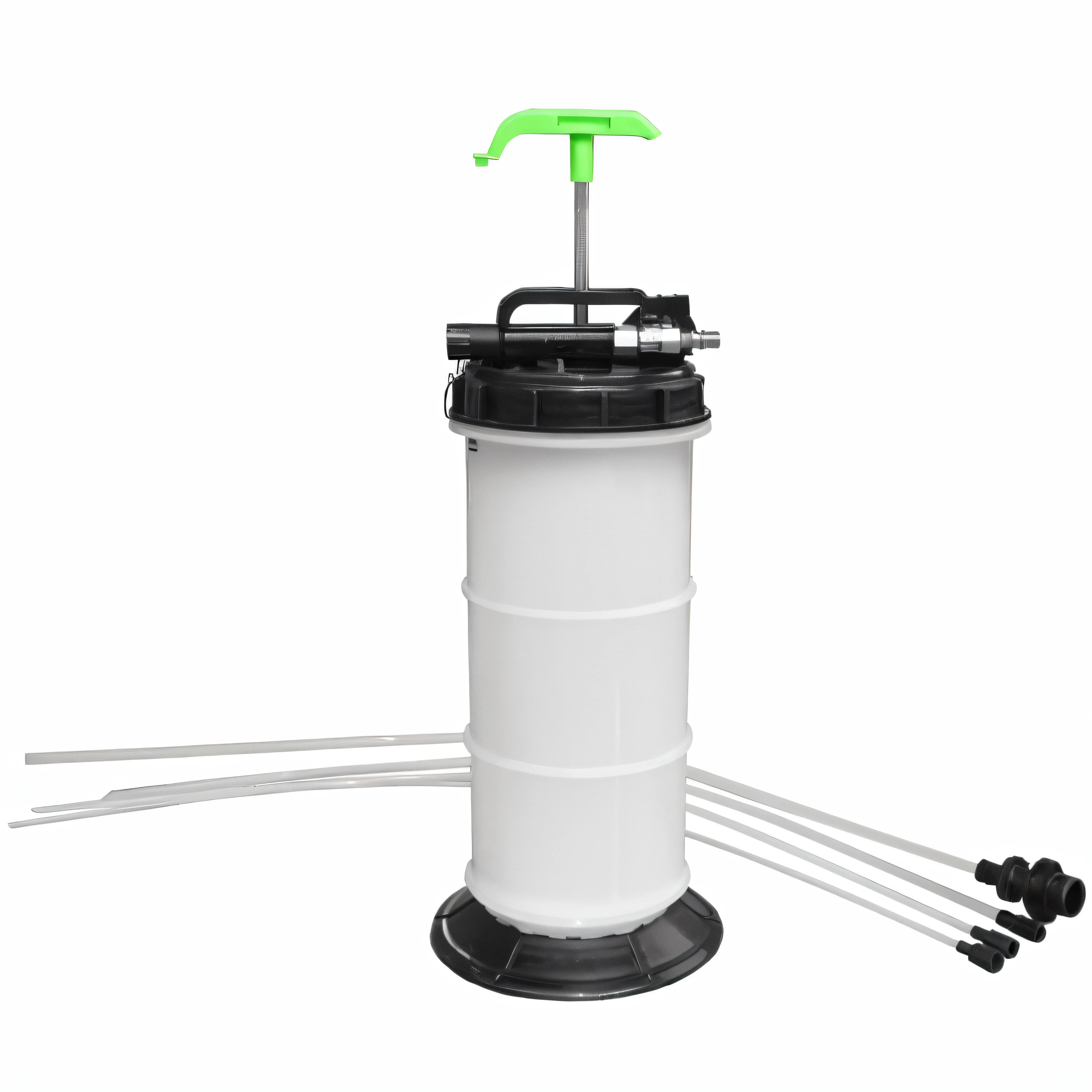 Close-up of a white container with a green handle, product image, Official product image, Product photo, universal, Official product photo, high quality product image”, VTM, product introduction photos, high detail product photo, detailed product photo, maxar, high quality product photo, dissolution filter, high resolution product photo, multi-part, tool, easy