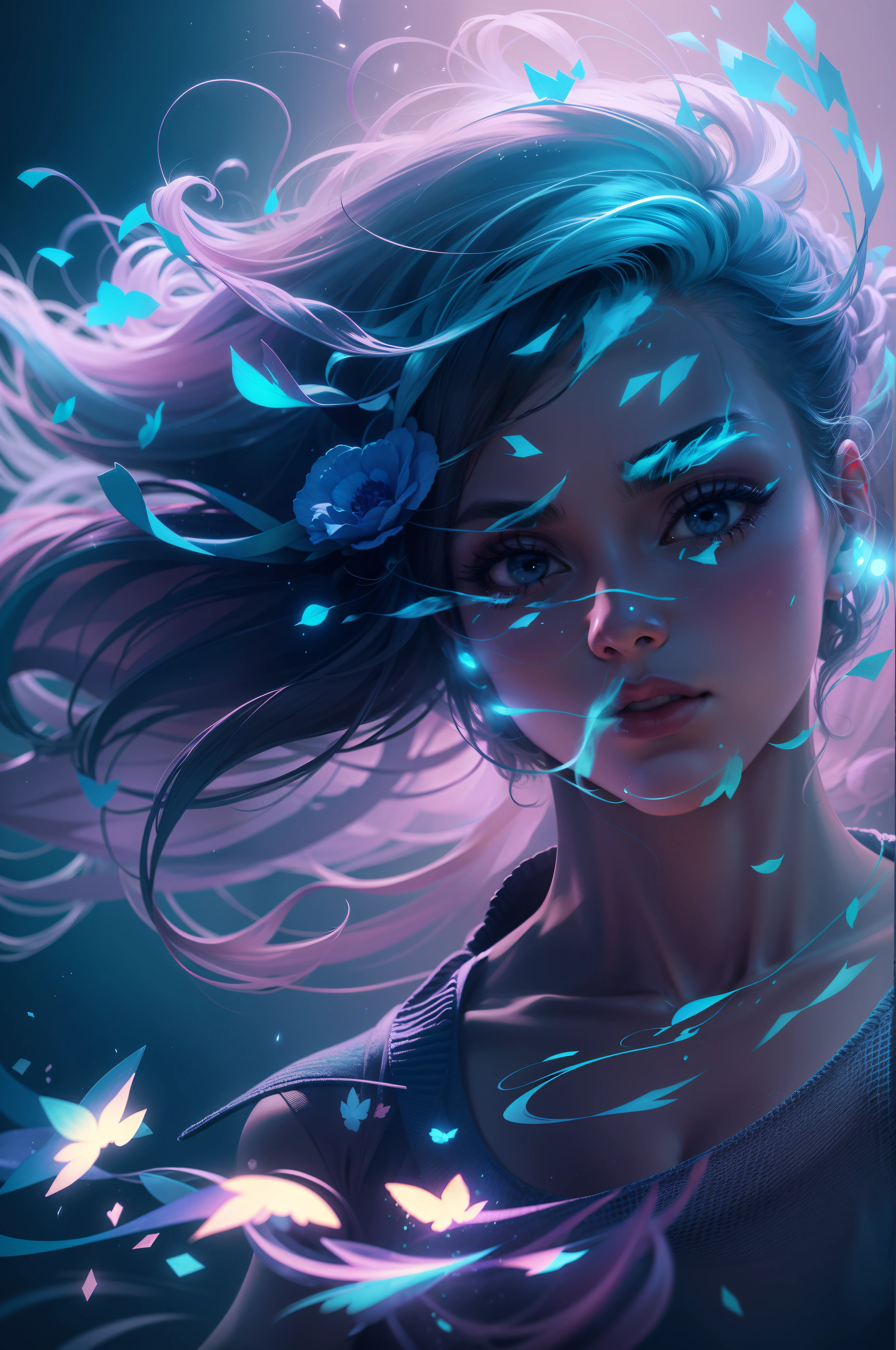 Consistent with background color，No hair，Transparent draft