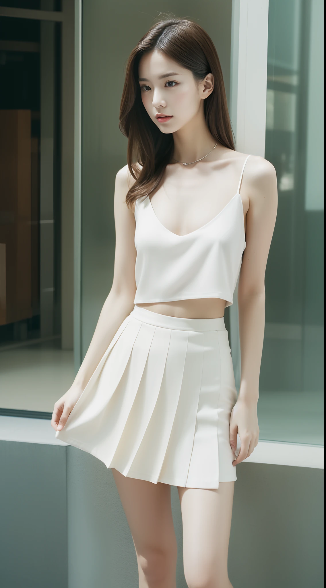 top Quority，Ultra-clear resolution，Gloss on lips，Fair skin，Clean collarbone，s the perfect face，Perfect chest，skirt，beautifullegs，Random actions，Random environment